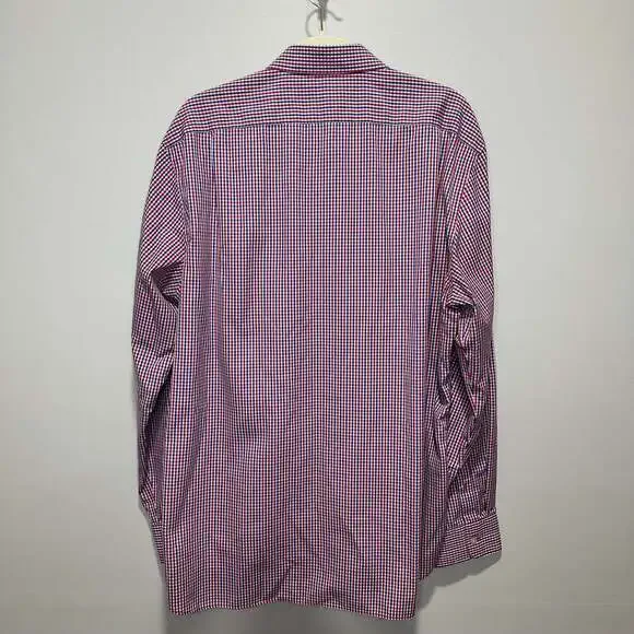 J. Crew Thompson Shirting Gingham Performance Dress Shirt, Sz XL - Picture 2 of 4